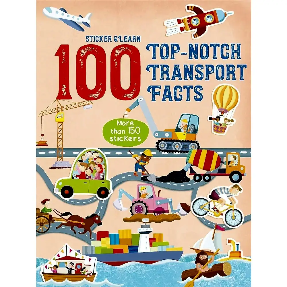 100 Facts Sticker and Learn: Top-Notch Transport Facts
