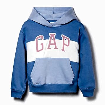 GAP Logolu Kışlık Kız Çocuk Kapüşonlu Sweatshirt Açık Mavi