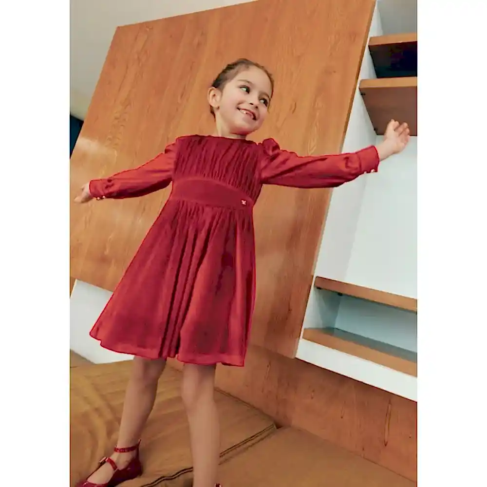 Abel & Lula Kışlık Kız Elbise Kırmızı