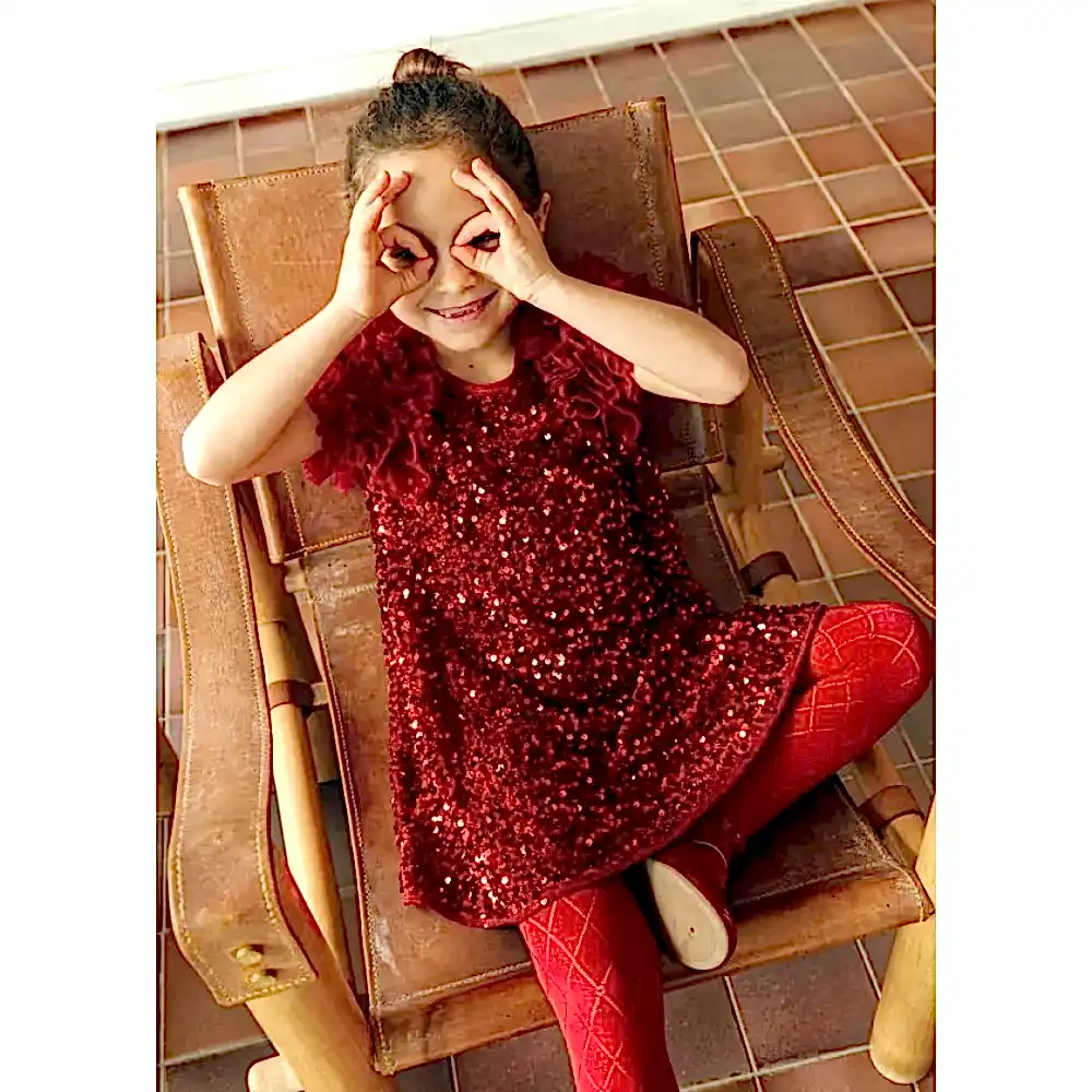 Abel & Lula Kışlık Kız Elbise Kırmızı