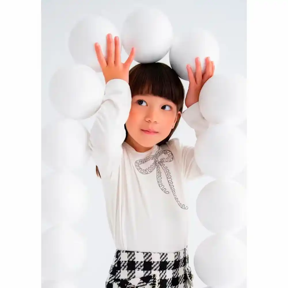 Abel & Lula Kışlık Kız Uzun Kol Bluz Ekru