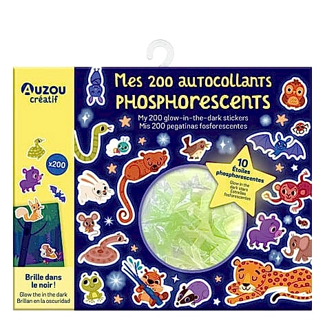 200 Fosforlu Sticker Seti – Poster + 10 Yıldız