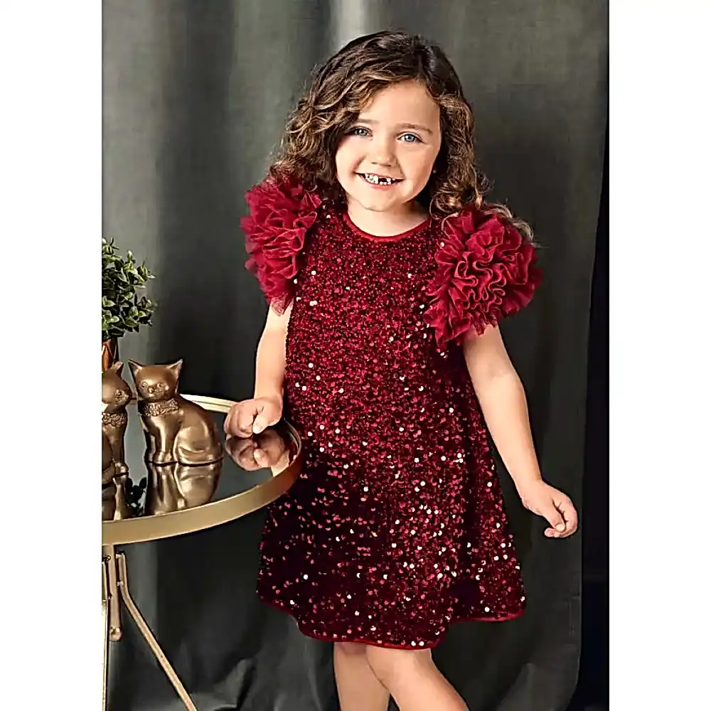 Abel & Lula Kışlık Kız Elbise Kırmızı