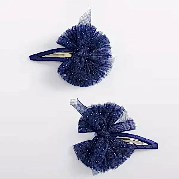 Abel & Lula Kışlık Kız Saç Tokası İkili Lacivert