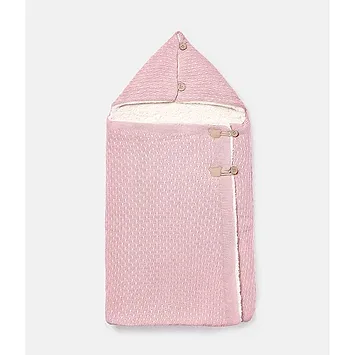 Mayoral Kışlık Bebek Örme Kürklü Kundak Battaniye Pembe