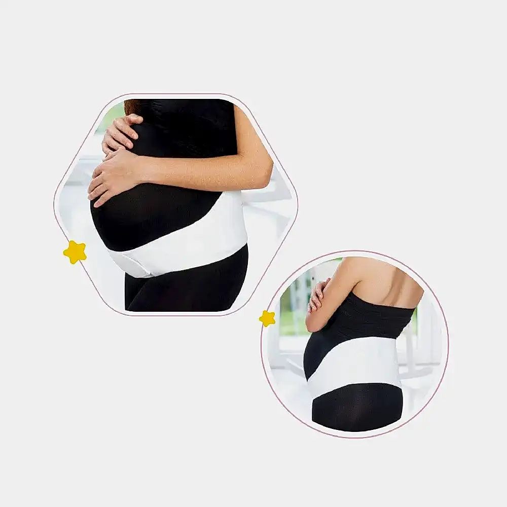 BabyJem Hamile Bel Destek Bandı Beyaz