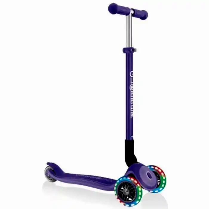 Globber Primo Plus Katlanabilir Işıklı Scooter - Mor