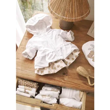 Mayoral Yazlık Kız Bebek Çift Taraflı Rüzgarlık Ceket Beyaz