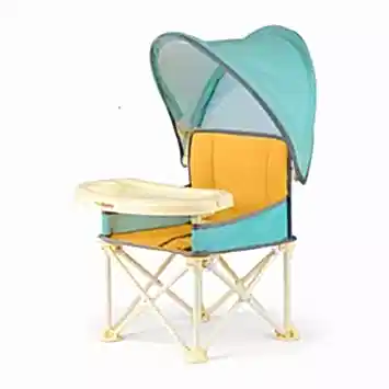 Minimono Tenteli Portatif Mama Sandalyesi - Sarı Yeşil