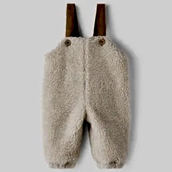 Name It Kışlık Bebek Askılı Peluş Tulum Bej