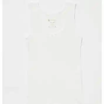 Natuline Organik Pamuklu Kız Penye Kaşkorse 3 'lü Atlet Beyaz