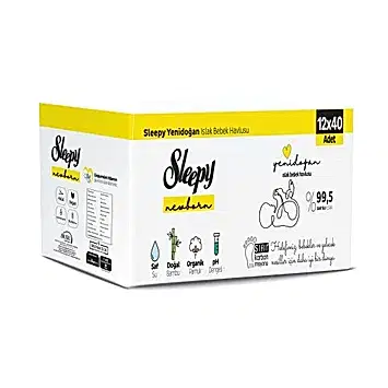 Sleepy Natural Yenidoğan Islak Mendil 12x40