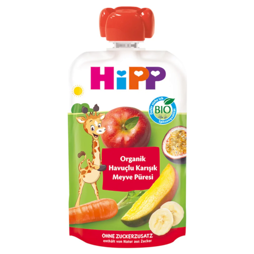 Hipp Organik Havuçlu Karışık Meyve Püresi 100 gr