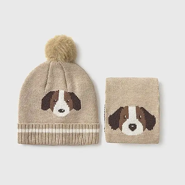 Mayoral Kışlık Erkek Bebek Örme Atkı Bere Set Bej