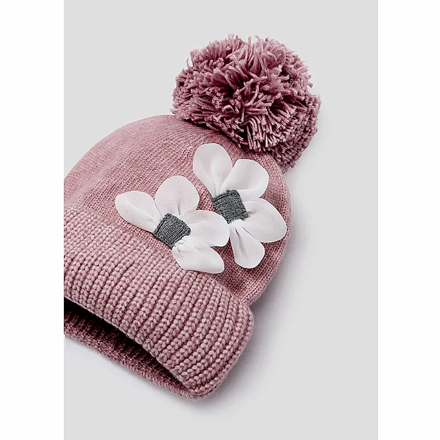 Mayoral Kışlık Kız Örme Atkı Bere Eldiven Üçlü Set Pembe