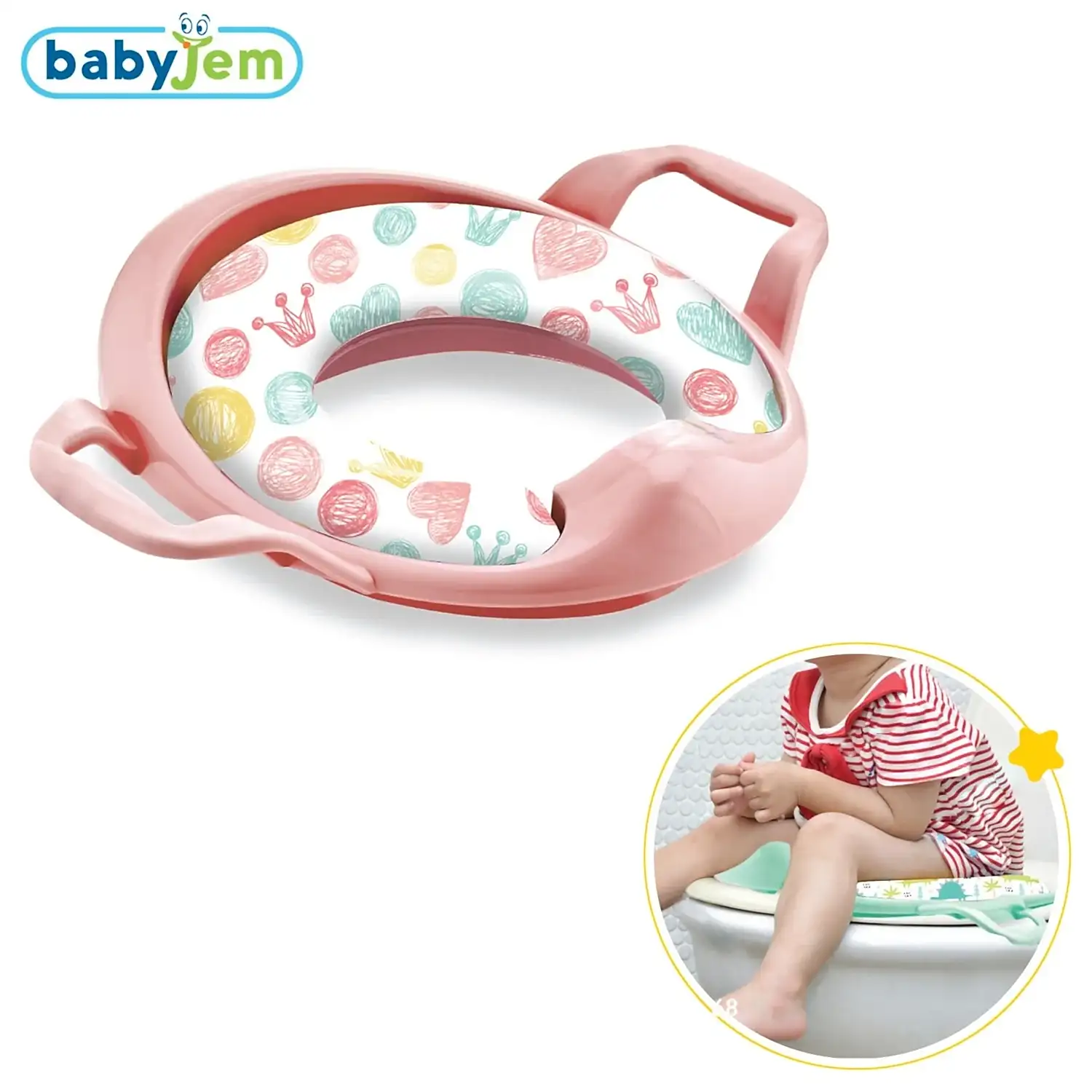 BabyJem Mega Klozet Adaptörü Pembe