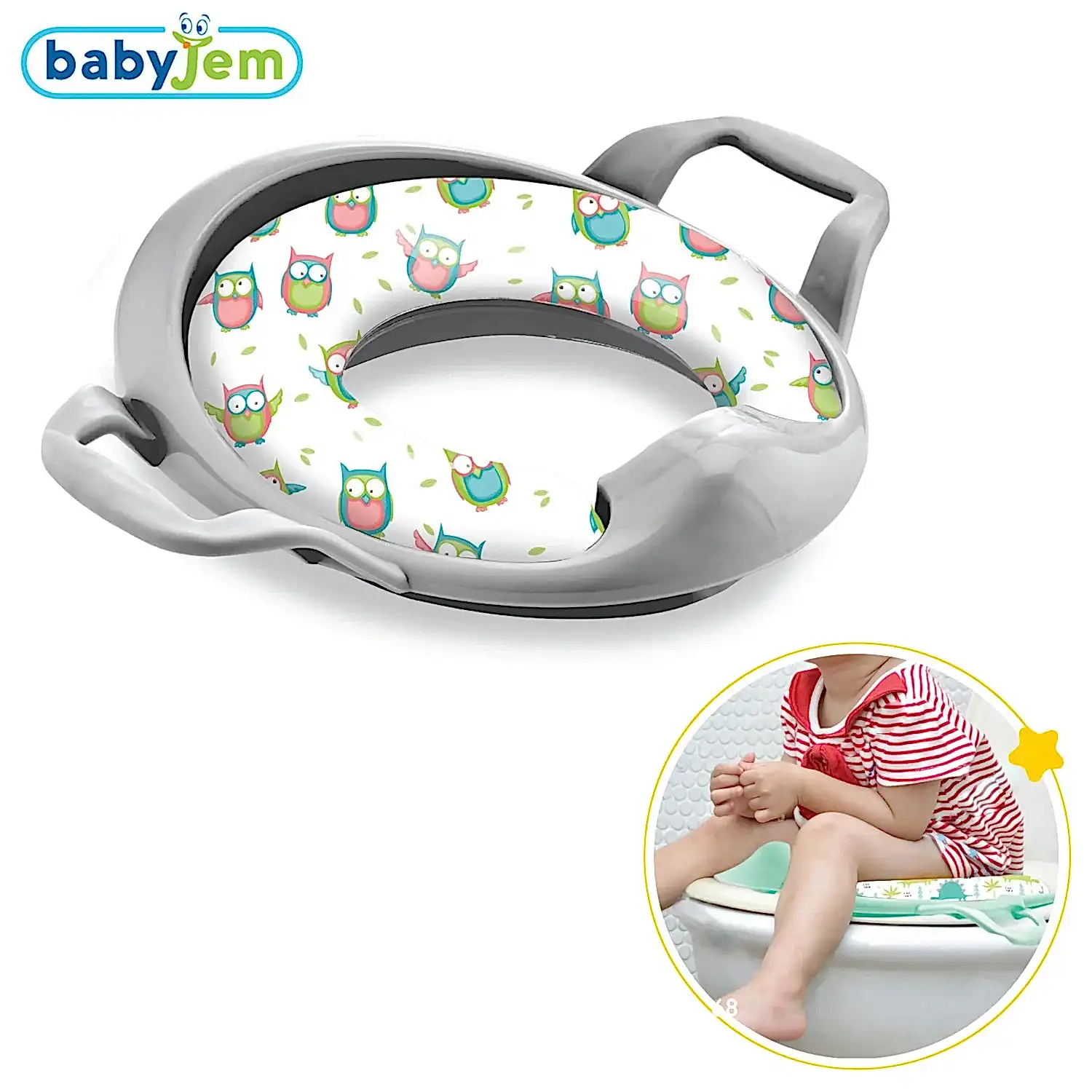 BabyJem Mega Klozet Adaptörü Gri