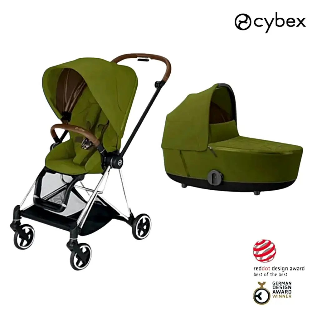 Cybex Mios Bebek Arabası Chrome Brown- Khaki Green+ Portbebe STD