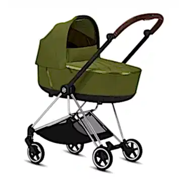 Cybex Mios Bebek Arabası Chrome Brown- Khaki Green+ Portbebe STD