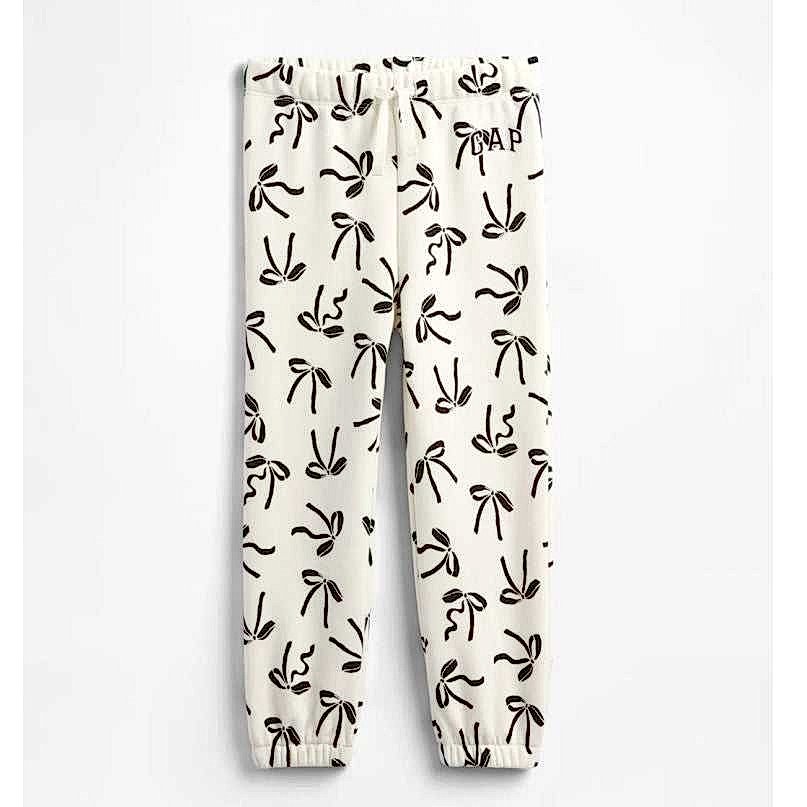 GAP Logolu Kışlık Kız Bebek Jogger Eşofman Altı Ekru