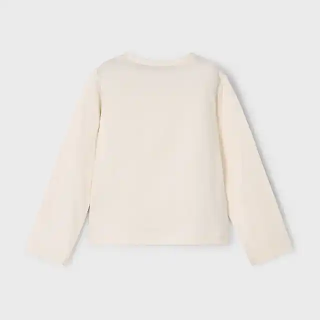 Mayoral Kışlık Kız Basic Uzun Kol T-shirt Ekru