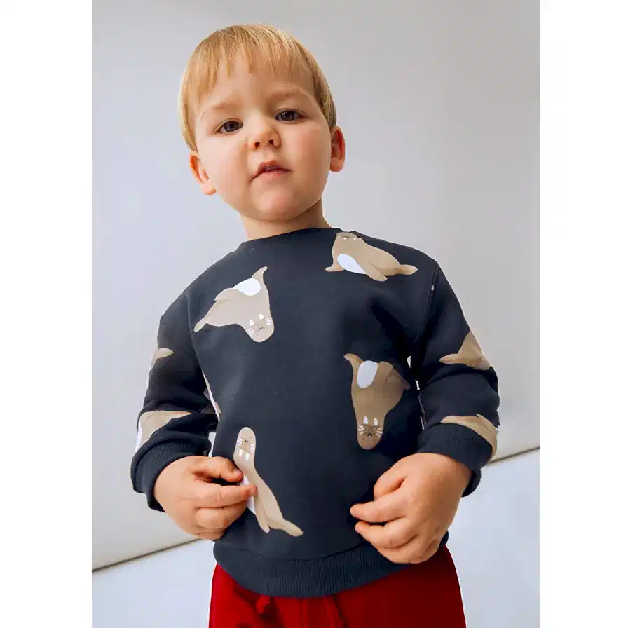 Mayoral Kışlık Erkek Bebek Sweatshirt Lacivert