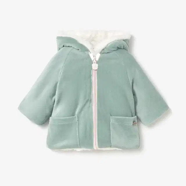 Mayoral Kışlık Erkek Bebek Çift Taraflı Kürklü Kapşonlu Mont Mavi