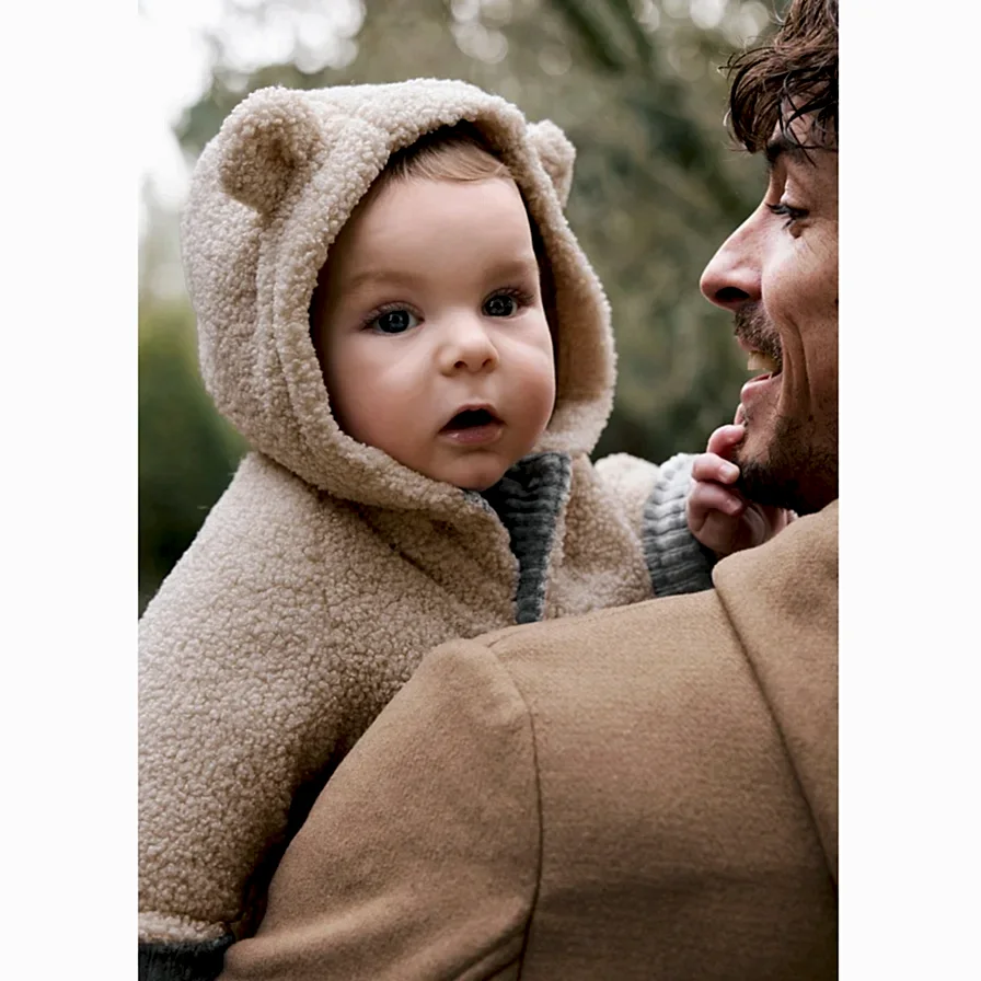 Mayoral Kışlık Erkek Bebek Çift Taraflı Kürklü Kapşonlu Mont Gri