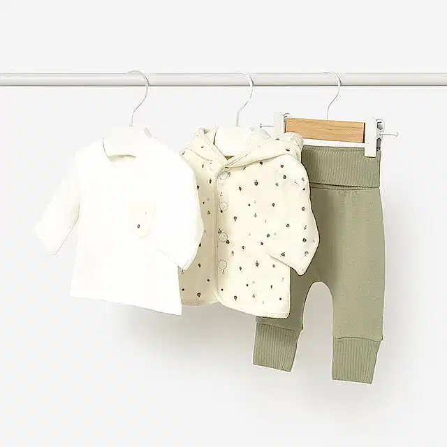 Mayoral Kışlık Kız Bebek Ceket Bluz Eşofman Set Ekru