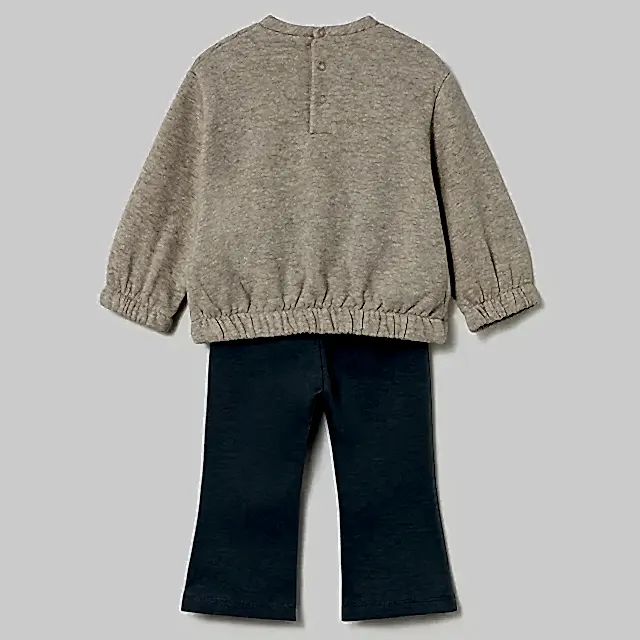 Mayoral Kışlık Kız Bebek Sweatshirt Tayt Pantolon Set Bej