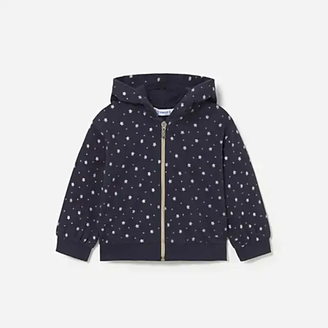 Mayoral Kışlık Kız Bebek Ceket T-shirt Eşofman Üçlü Set Lacivert