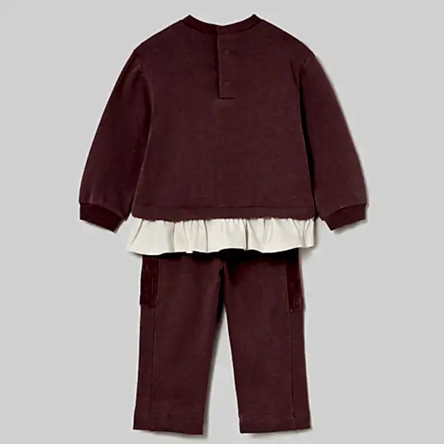 Mayoral Kışlık Kız Bebek Sweatshirt Eşofman İkili Set Pembe