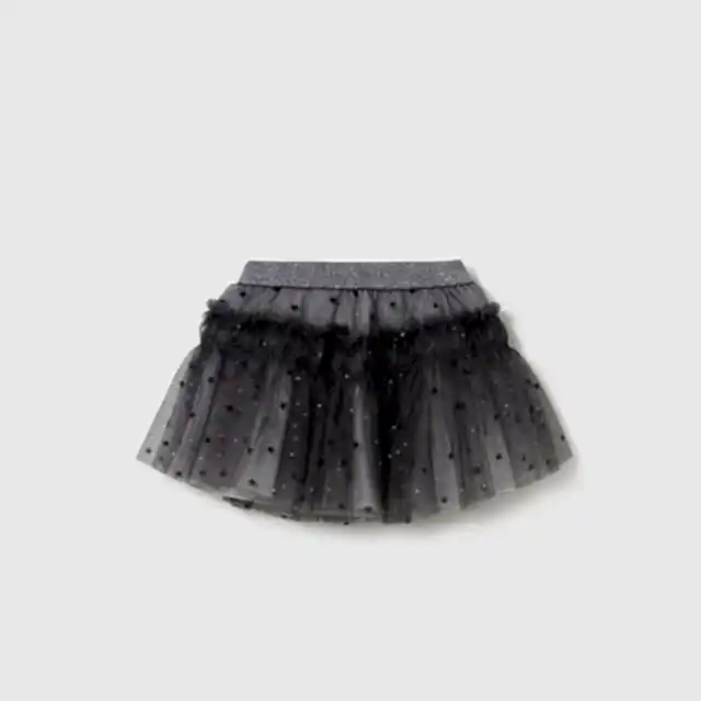 Mayoral Kışlık Kız Bebek Tül Etek Gri