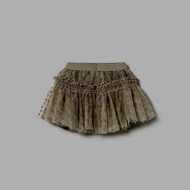 Mayoral Kışlık Kız Bebek Tül Etek Bej