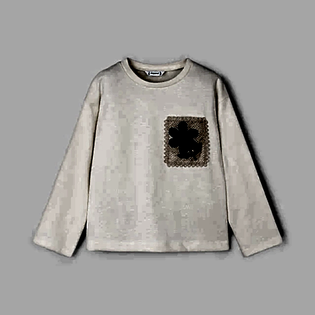 Mayoral Kışlık Kız Uzun Kol T-shirt Bej