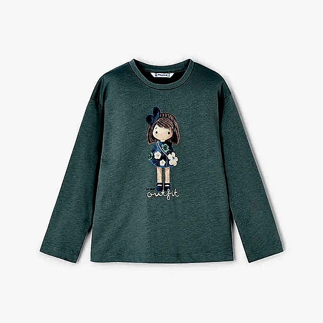 Mayoral Kışlık Kız Uzun Kol T-shirt Yeşil