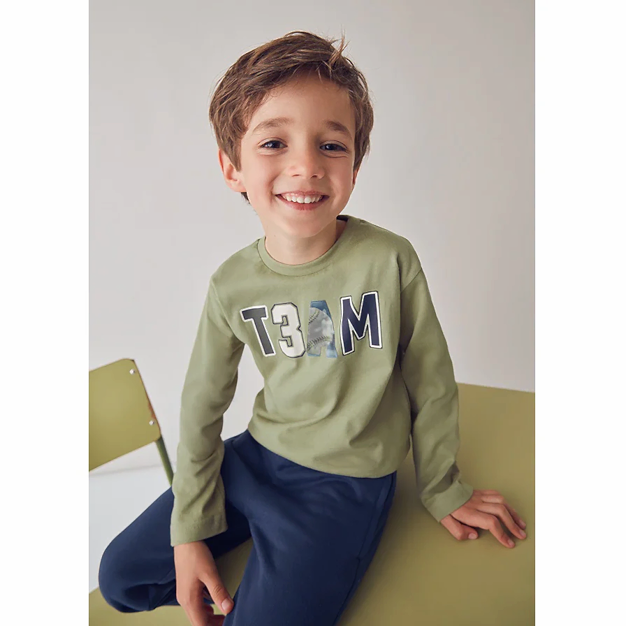 Mayoral Kışlık Erkek Uzun Kol T-shirt Yeşil