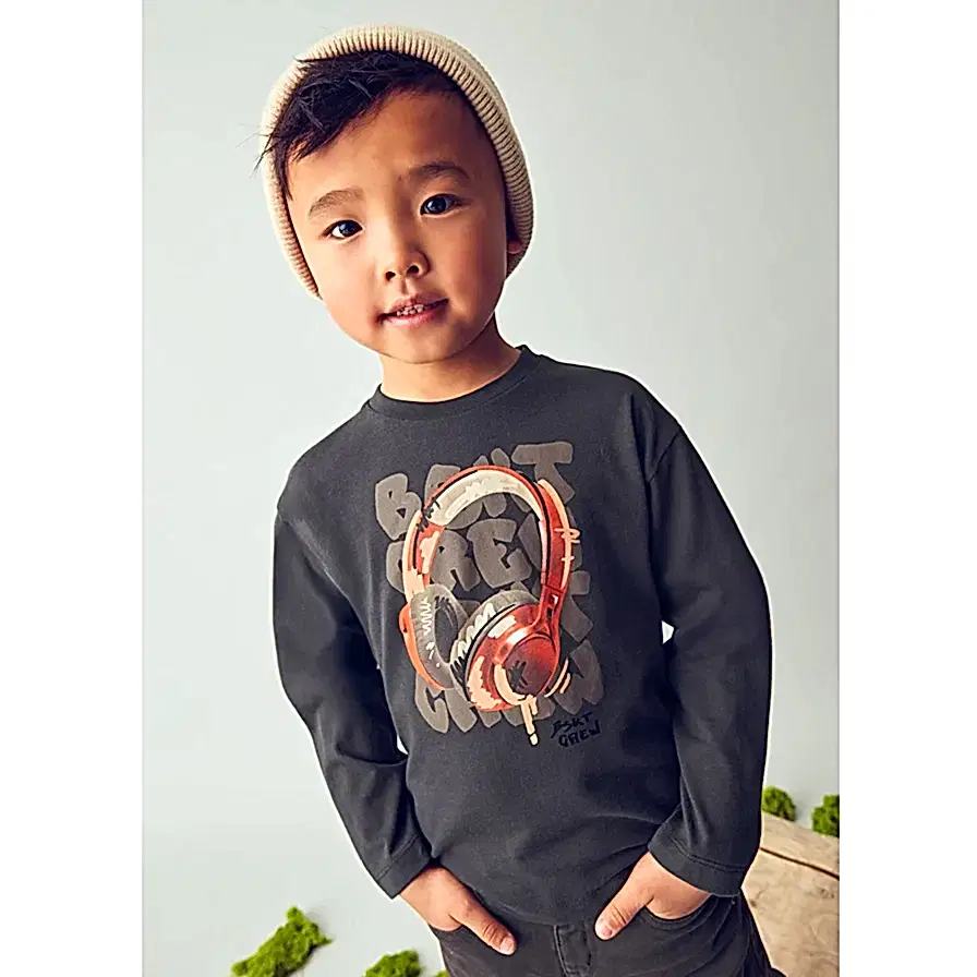 Mayoral Kışlık Erkek Uzun Kol T-shirt Siyah