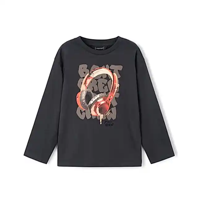 Mayoral Kışlık Erkek Uzun Kol T-shirt Siyah