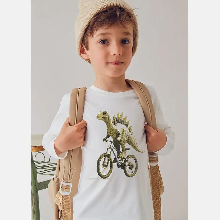 Mayoral Kışlık Erkek Uzun Kol T-shirt Ekru