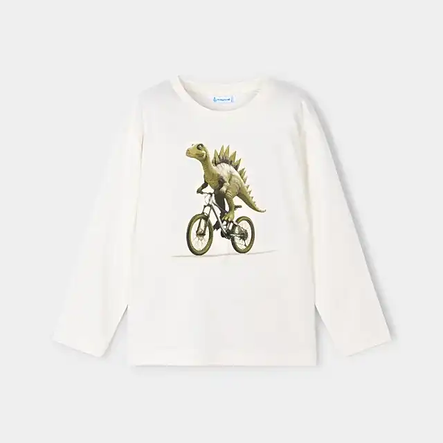 Mayoral Kışlık Erkek Uzun Kol T-shirt Ekru