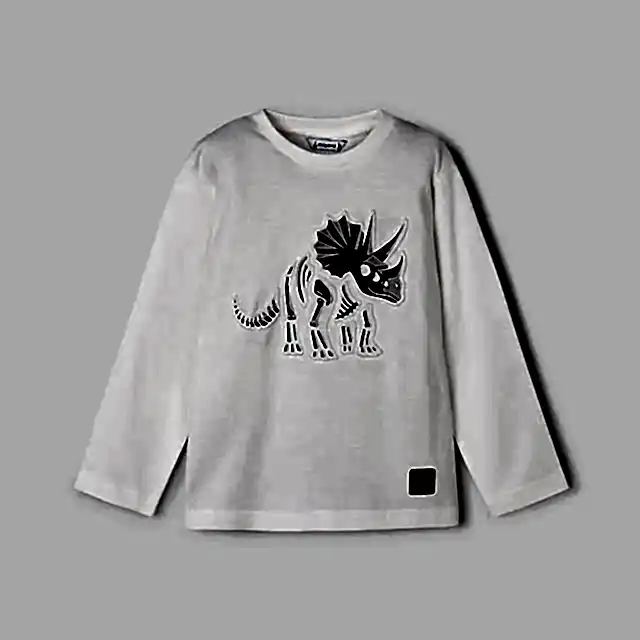 Mayoral Kışlık Erkek Uzun Kol T-shirt Ekru