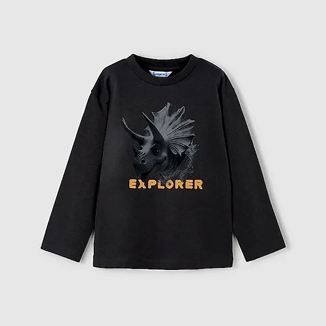 Mayoral Kışlık Erkek Uzun Kol T-shirt Siyah