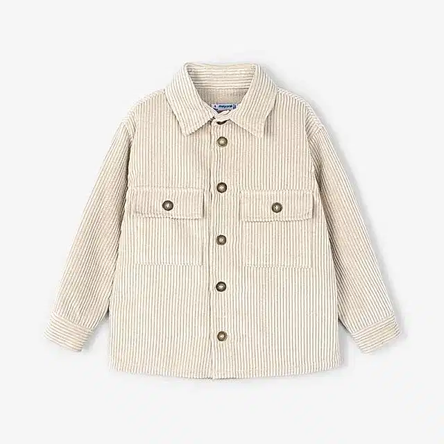Mayoral Kışlık Erkek Fitilli Uzun Kol Gömlek Bej
