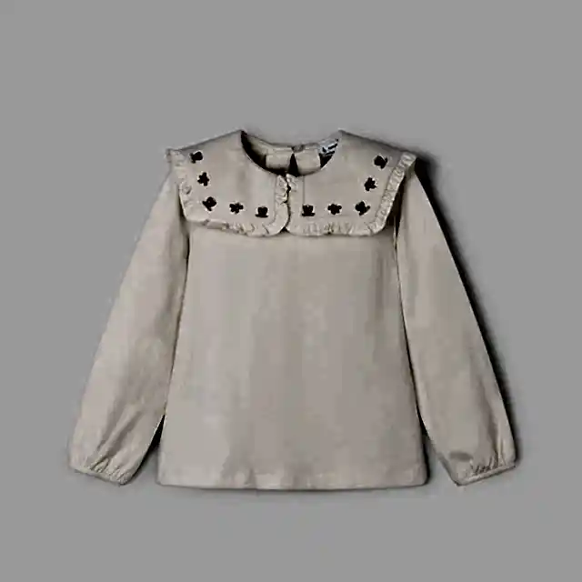 Mayoral Kışlık Kız Uzun Kol Bluz Bej