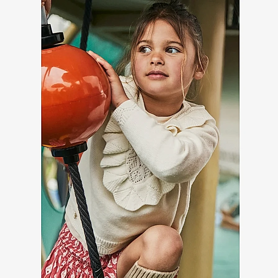 Mayoral Kışlık Kız Örme Kazak Ekru