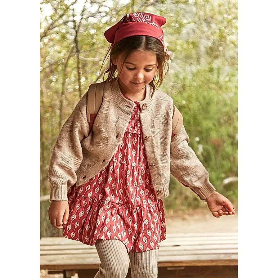 Mayoral Kışlık Kız Örme Hırka Ceket Bej