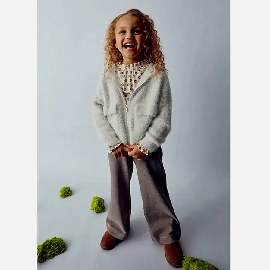 Mayoral Kışlık Kız Örme Kapşonlu Hırka Ceket Bej