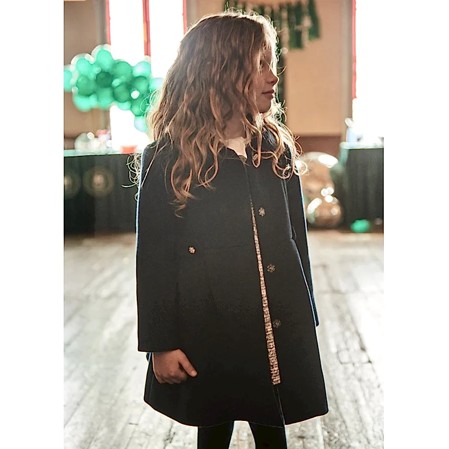 Mayoral Kışlık Kız Kumaş Palto Lacivert