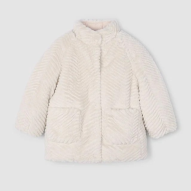 Mayoral Kışlık Kız Kürklü Mont Bej